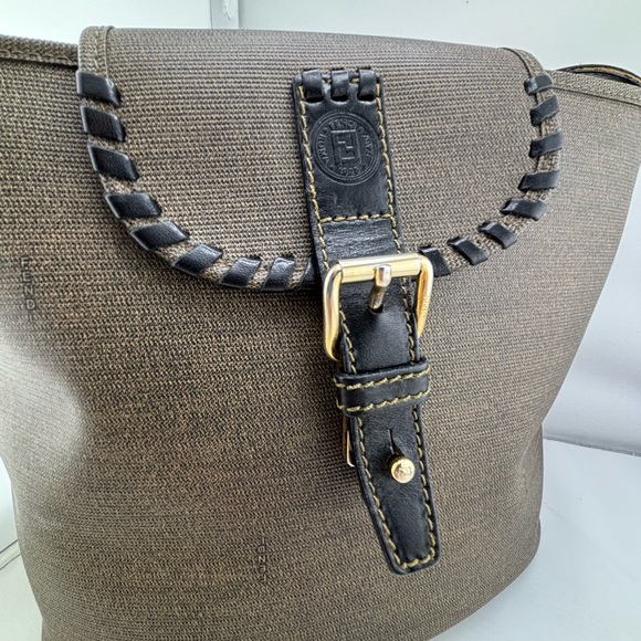 Fendi Vintage Black and Brown Crossbody Bag - Picture 3 of 15